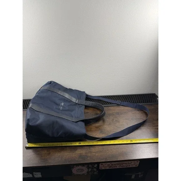 LARGE Jimmy Choo Parfums Luxury Bag Navy Nylon Leather Trim Shoulder Travel Tote - Picture 16 of 16